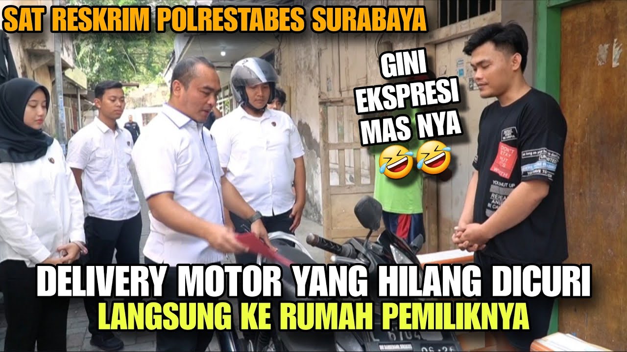 Kaget..! Sat Reskrim Polrestabes Surabaya Antar BB Motor yang telah dicuri Langsung ke rumahnya