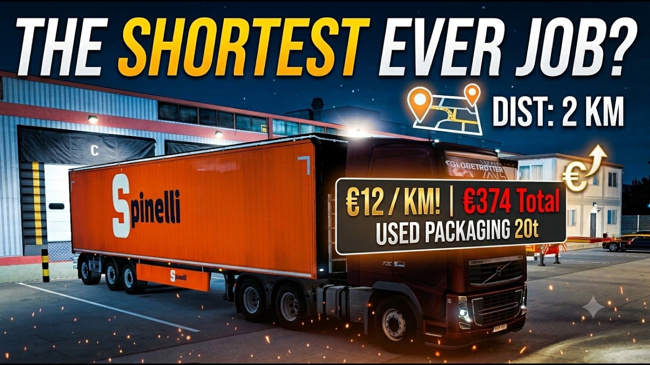 The SHORTEST Job in ETS2 Ever? 🤯 (Only 2 KM!)
