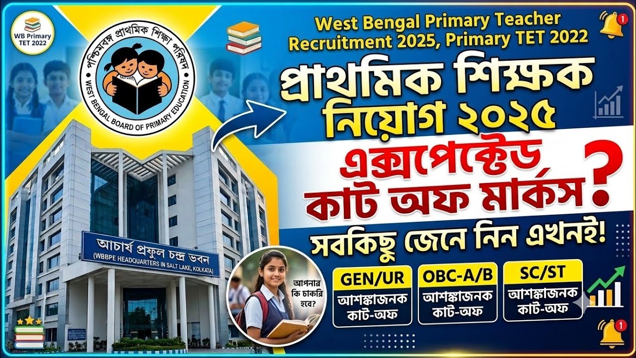 Primary Teacher Recruitment 2025: Expected Cut Off Marks | কত নম্বর পেলে চাকরি পাকা? 🔥