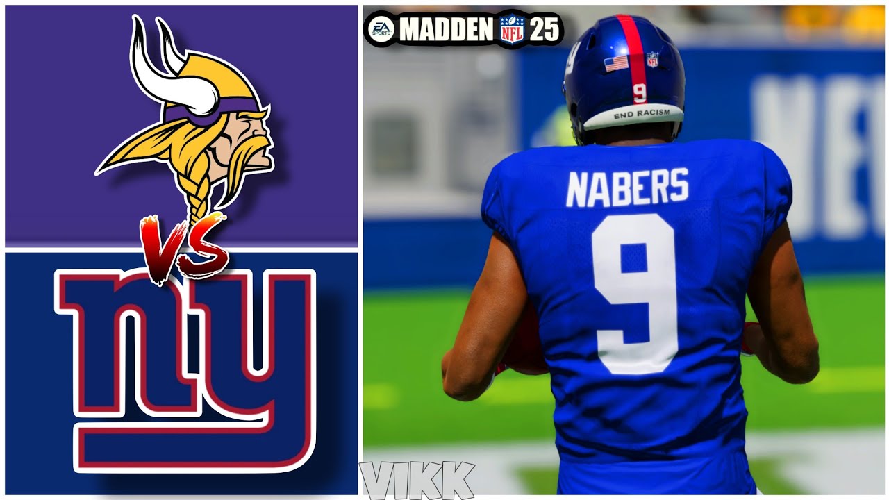 Vikings vs Giants Week 1 Simulation (Madden 25 Rosters)