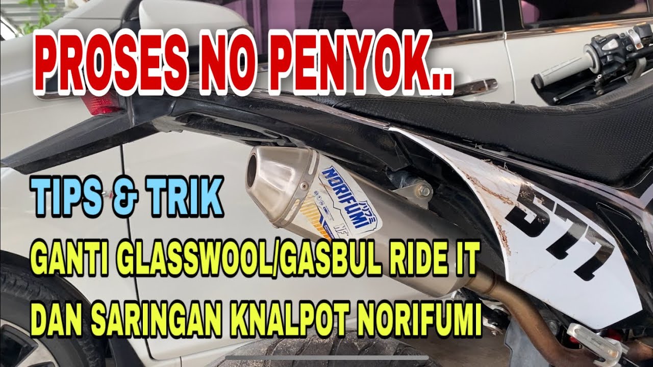 CARA GANTI GLASSWOOL KNALPOT / GASBUL RIDE IT - GANTI SARINGAN KNALPOT NORIFUMI - HONDA CRF 150L