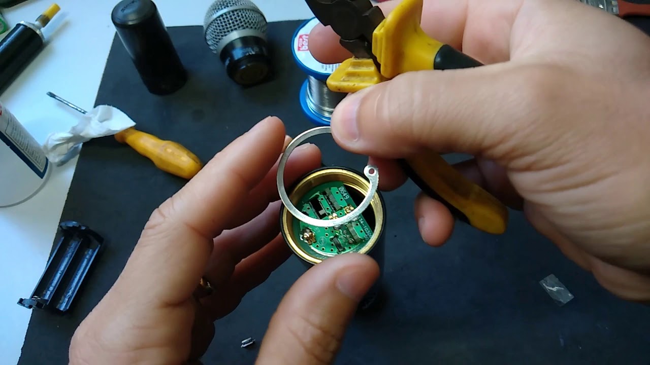 Conserto microfone sem fio Shure