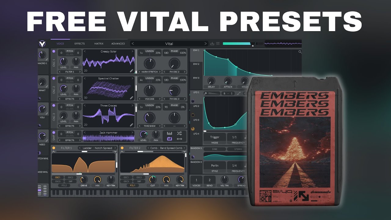 Free Vital Preset Bank &ldquo;EMBERS&rdquo; (Trap, R&B, Analog Synths)