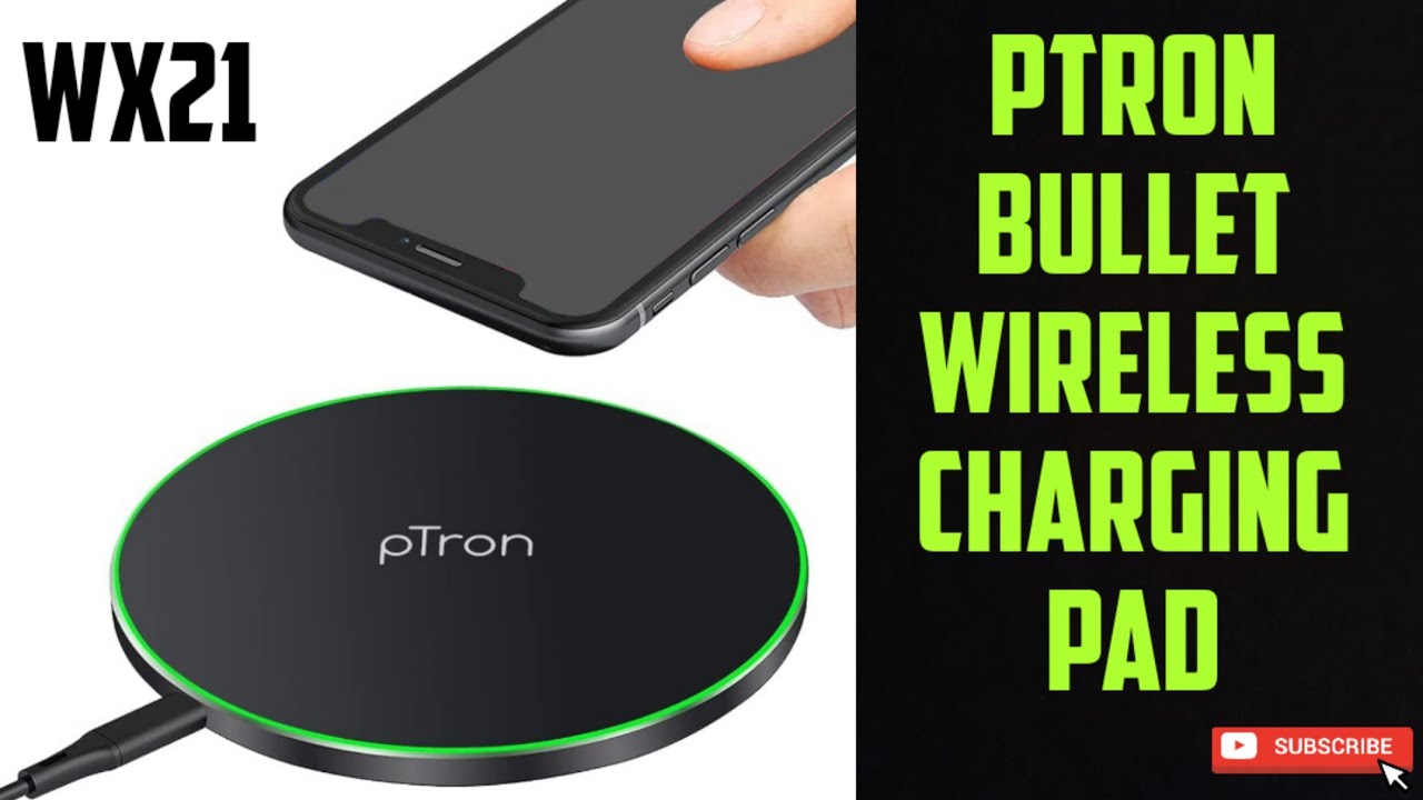 Обзор беспроводной зарядной панели pTron Bullet (WX21). Скорость зарядки от 15 до 5 ватт.