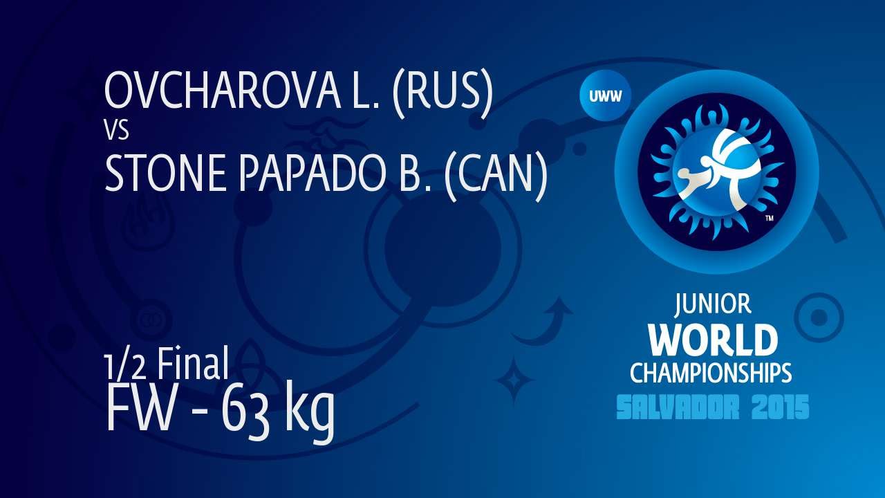 1/2 FW - 63 kg: L. OVCHAROVA (RUS) df. B. STONE PAPADO (CAN) by FALL, 4-0