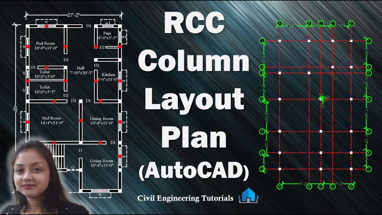How to draw RCC Column Layout Plan in AutoCAD || Structural Drawing