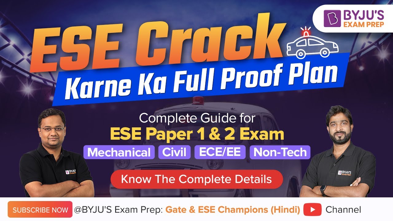 ESE 2022 || Prelims Revision Sprint || Complete Guide for ESE Paper 1 & 2 Exam || BYJU'S Exam Prep
