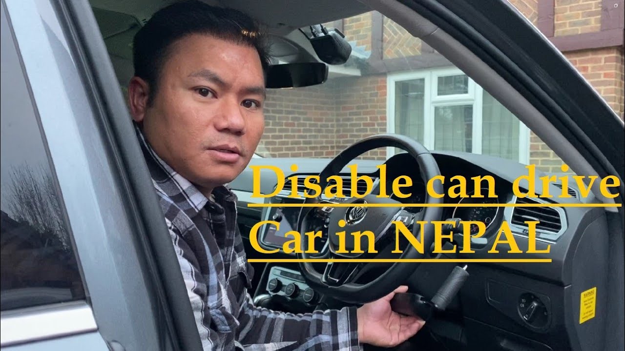 Disable person can drive car in Nepal too👍