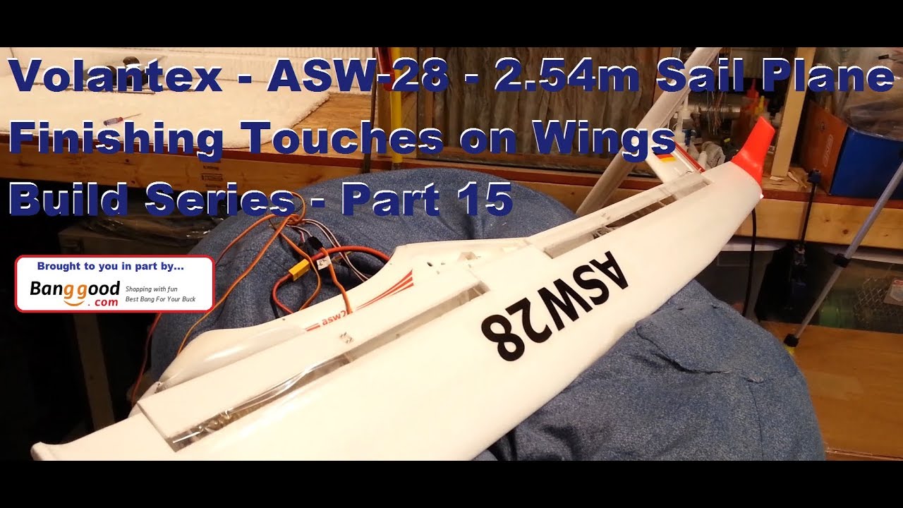 Volantex RC / Lanyu - ASW-28 - Finishing Touches on Wings - Build Series - Part 15