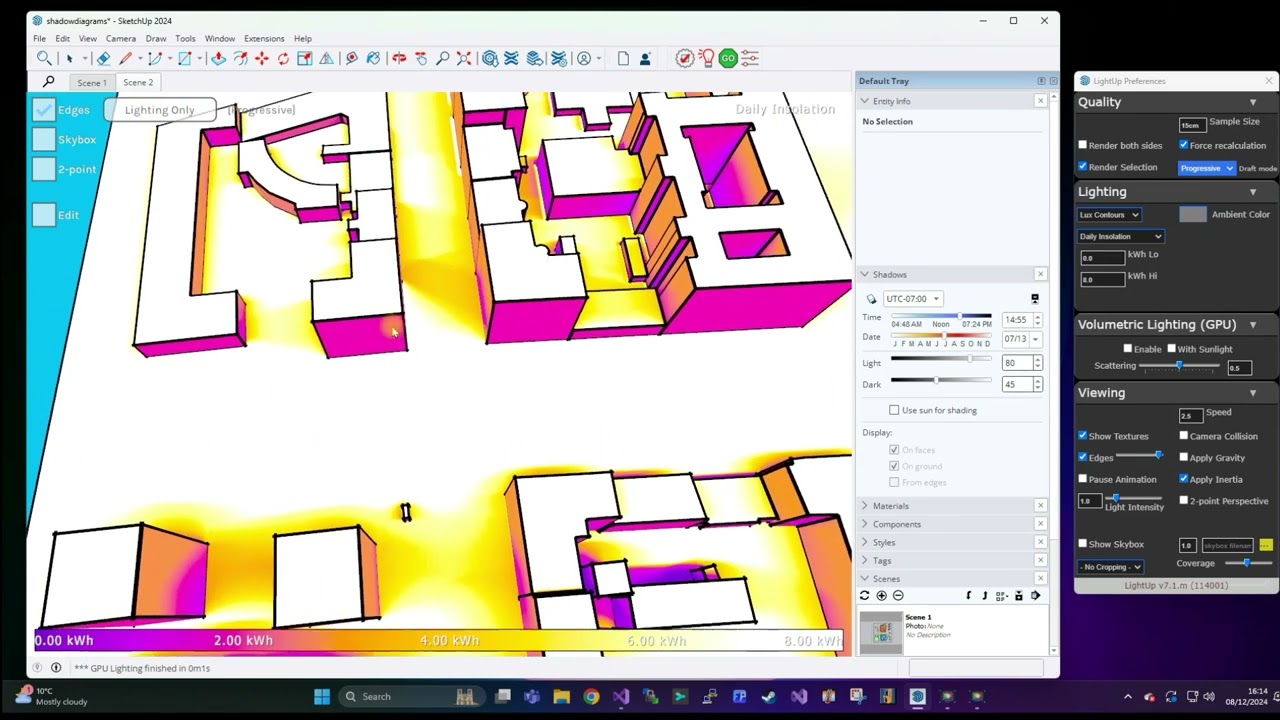 Sun Exposure and Shadow studies in SketchUp