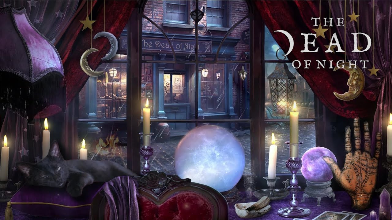 Fortune Teller's Shop Ambience 🌙⭐🔮✨🃏 | Mystical Window Display | ASMR & Music for Relaxation
