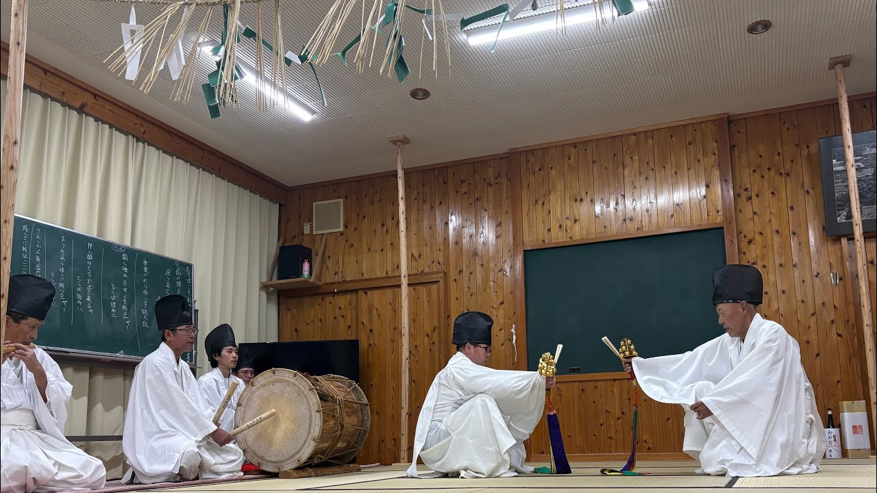 高千穂神楽 鎮守 浅ヶ部太鼓の口開け