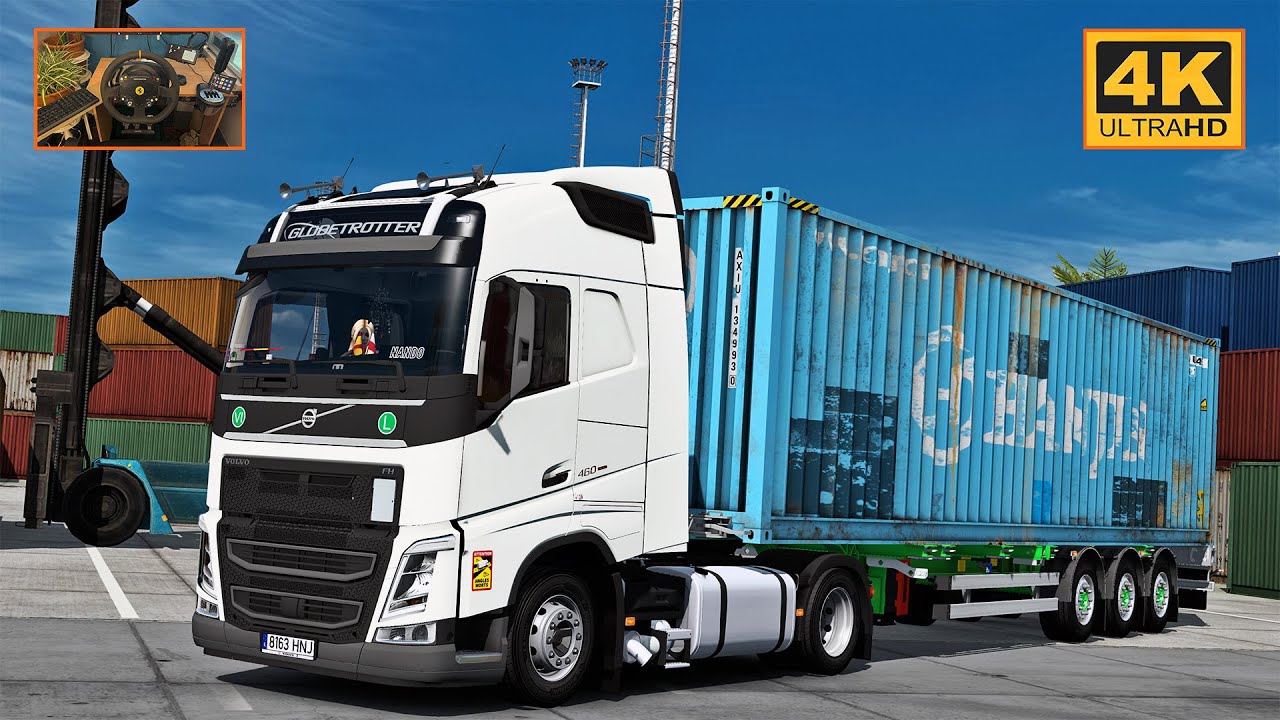 Volvo FH4 FH13 460 | Durrës - Rome | ETS2 Gameplay 4K + wheel cam