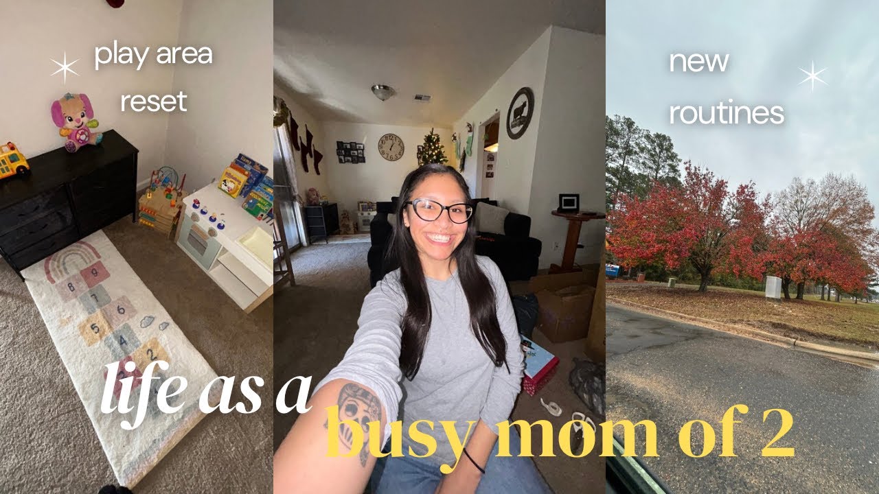 vlog| gift wrapping, playroom reset, and new routines 🎁🛝⏰