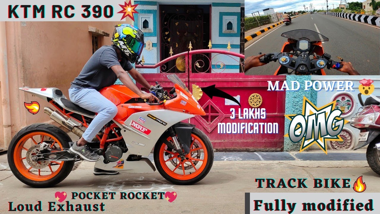 KTM RC 390-FULLY MODIFIED🔥/TRACK BIKE 🥵/LOUD EXHAUST/REACTION😂/XTREME POWER CAN'T CONTROL😈/TOP SPEED