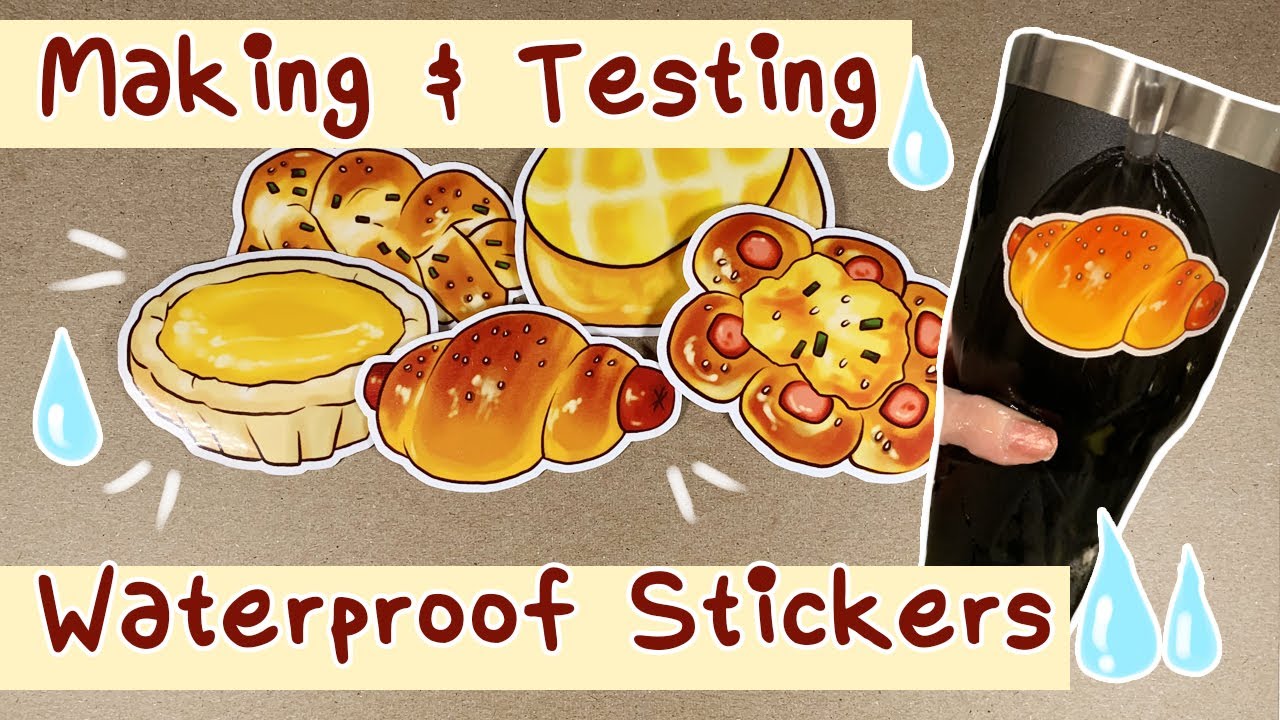 💧 How I Make Waterproof Stickers & Testing (Homsto Sticker Paper)💧