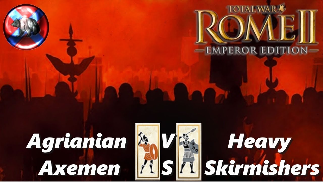 Agrianian Axemen VS Heavy Skirmishers  1v1-Rome 2 Total War