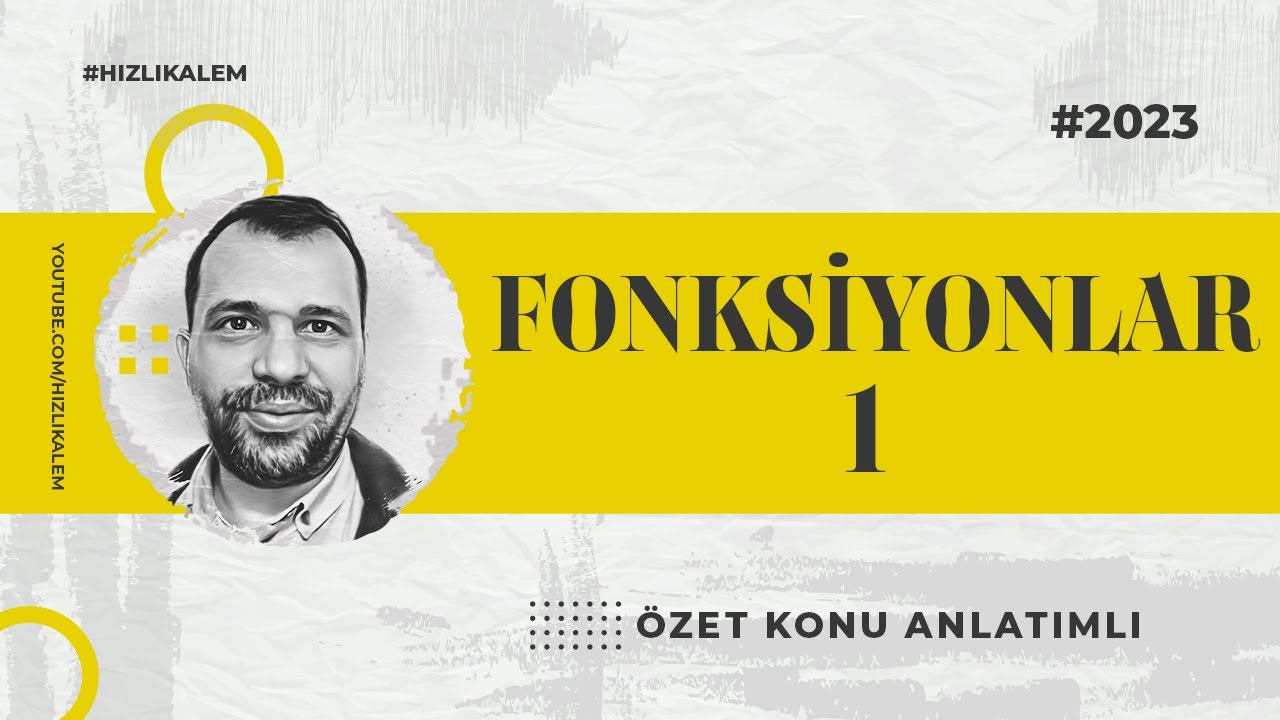 Özet Konu Anlatımlı Fonksiyonlar 1 - 2023 TYT Matematik - #2023tayfa #fonksiyonlar