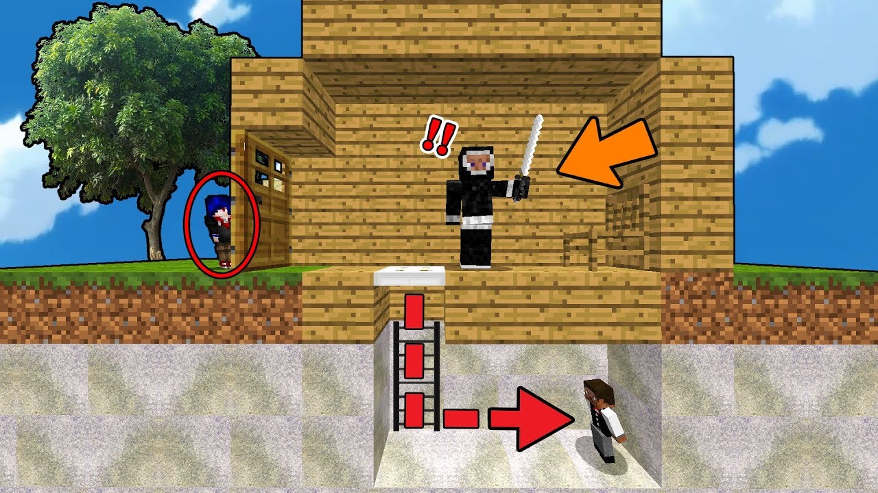 ซ่อนแอบฆาตกรในบ้านลึกลับ! โคตรงง 555 (Minecraft ซ่อนแอบตัวเล็ก)