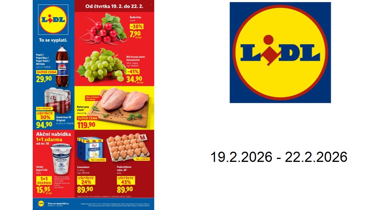 Leták Lidl - 19.2.2026 - 22.2.2026