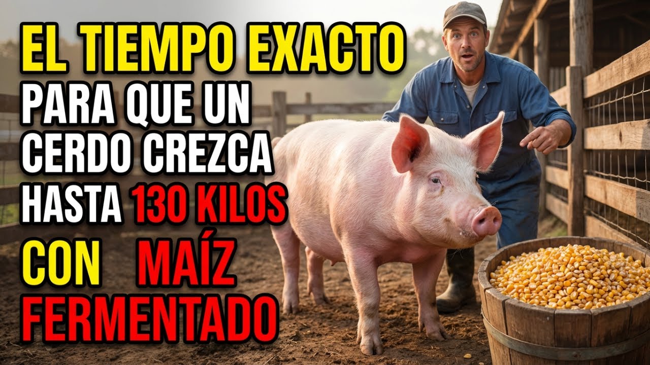 El Tiempo Exacto Que Necesita un CERDO Para Crecer 130 kilos con maiz fermentado