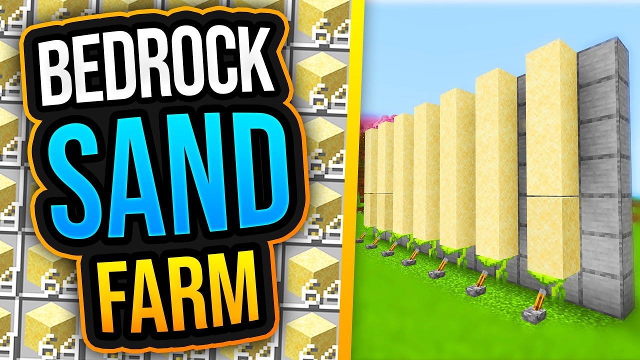 SAND FARM MINECRAFT BEDROCK 1.21