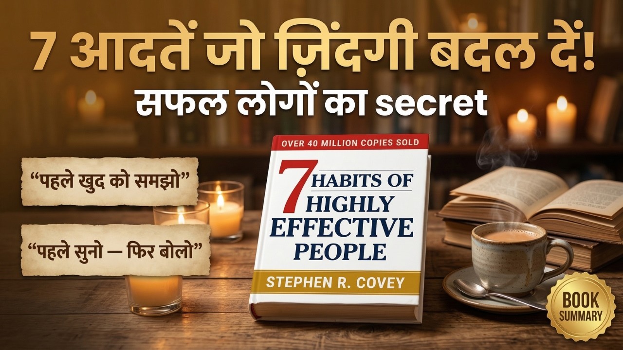 7 आदतें जो ज़िंदगी बदल दें! | The 7 Habits of Highly Effective People Hindi | Stephen Covey