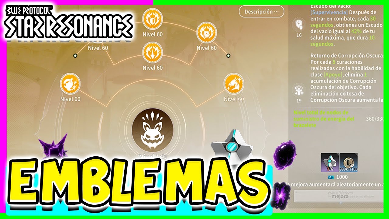 GUIA EMBLEMAS y ZONAS de FARMING - Blue Protocol: Star Resonance - Incrementa tu poder con esta guia