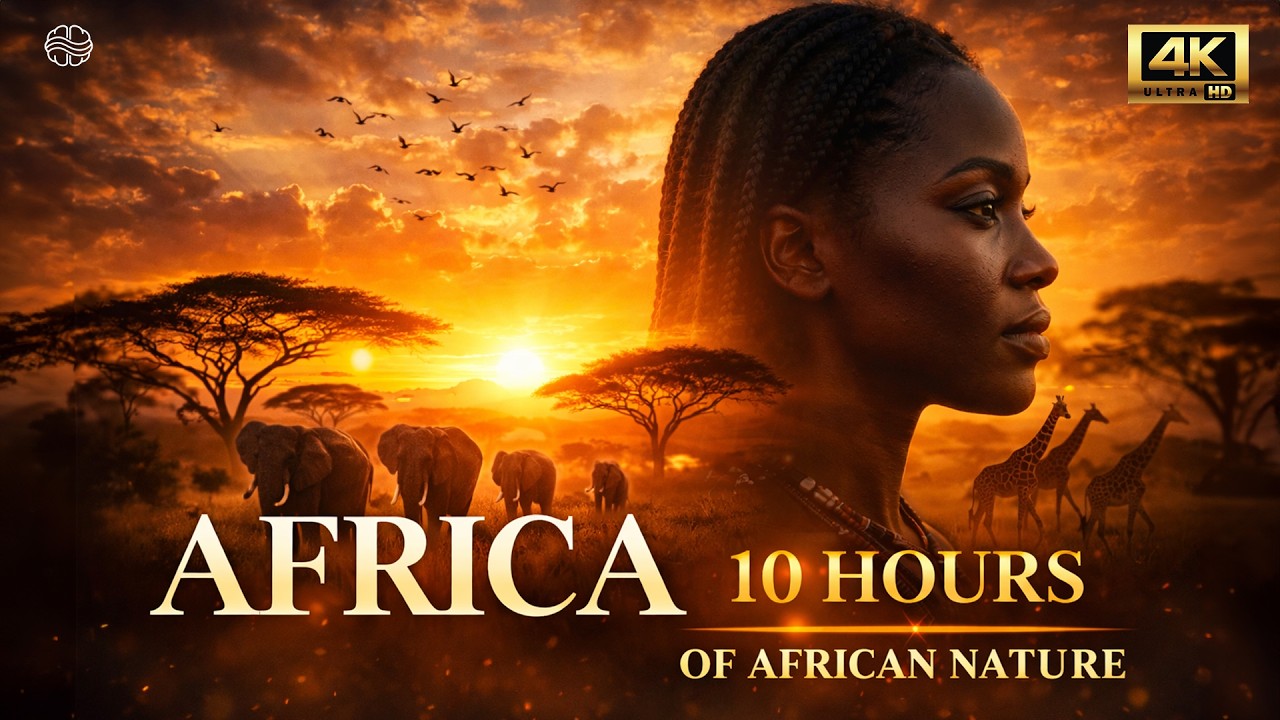 Feel the Spirit of Africa 🔥🌅 10 Hours Safari Meditation, Tribal Energy & Sleep Atmosphere 4K