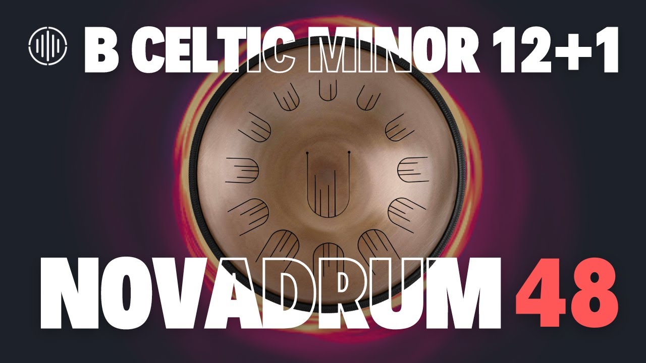 B Celtic Minor 12+1 Steel tongue drum Novadrum 48 (Stainless Steel) | Sound sample