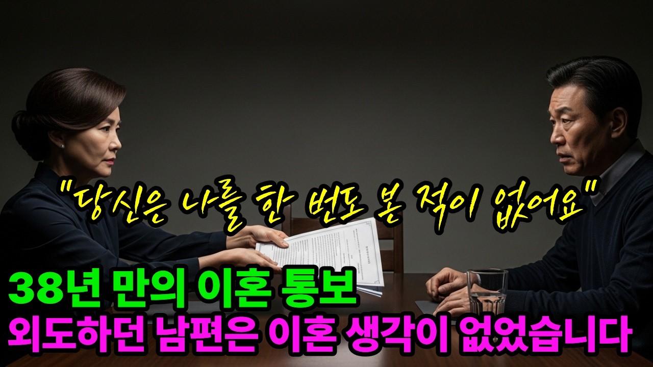 외도하던 남편은 이혼 생각이 없었습니다. 그런데 아내가 먼저 서류를 내밀며 말했습니다. 당신은 나를 한 번도 본 적이 없으니까요ㅣ노후사연ㅣ감동사연ㅣ사연라디오