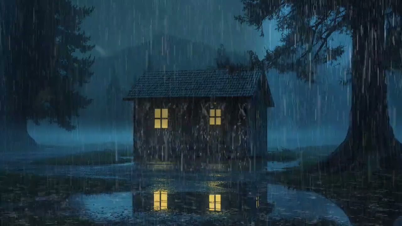 Goodbye Insomnia With Heavy Rain Sound | Very Heavy Rain for SLEEP - Reduce Stress, Relax, ASMR
