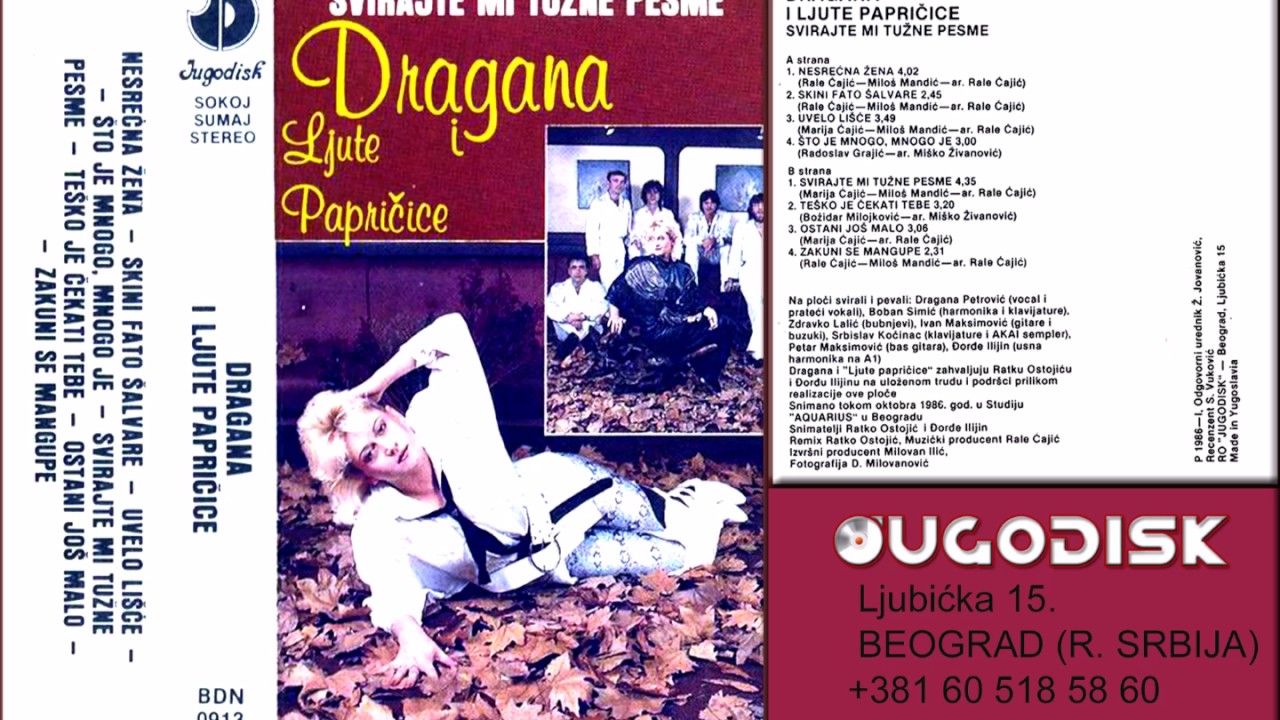Dragana i Ljute Papricice - Tesko je cekati tebe - (Audio 1986)