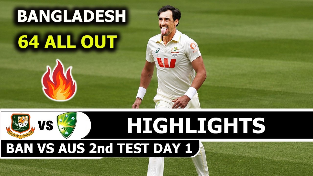 Bangladesh vs Australia 2nd Test Match 2026 Day 1 Highlights  | BAN vs AUS 2nd Test Highlights