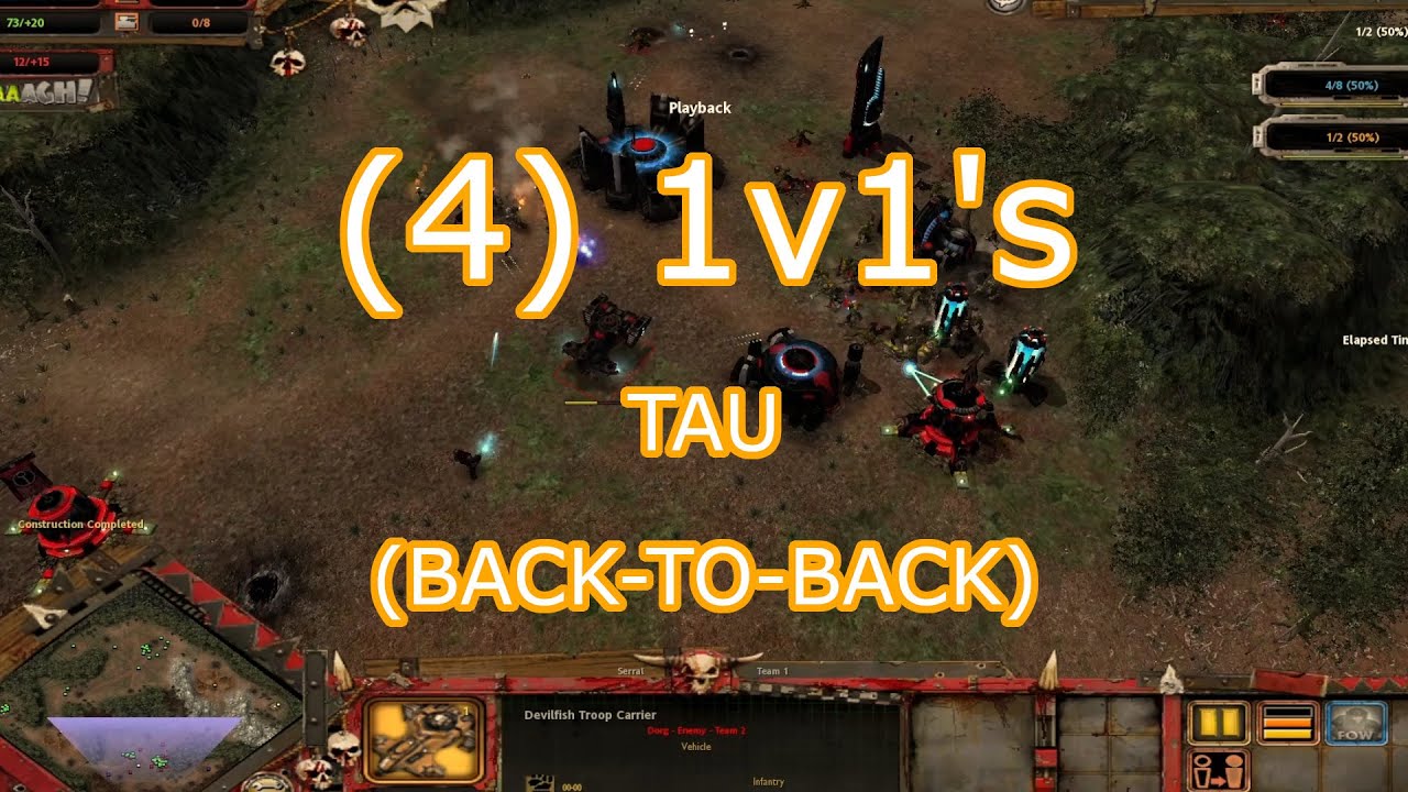 4 Back-to-back Tau 1v1's | Dawn of War: Soulstorm
