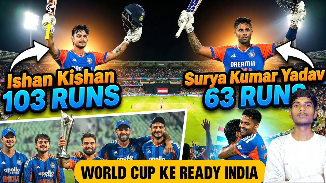 Ind Vs Nz 5th T20:INDIA जीतेगी T20world CUP,ISHAN (103), SURYA(63) और HARDIK(45)ने खेली तूफानी पारी।