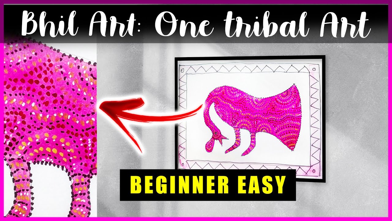 Bhil Tribal Art | Bhil folk art painting of India Madhya Pradesh