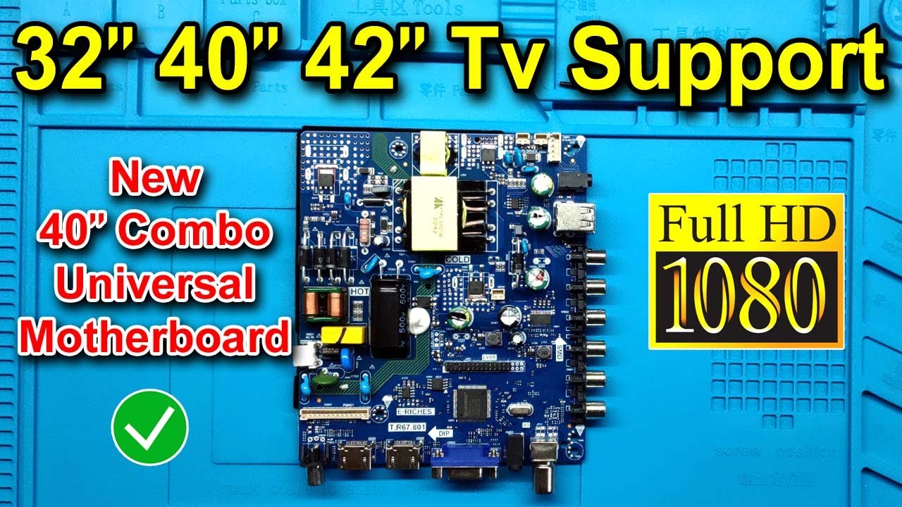 Universal Board Installation Process In Led Tv || Combo Motherboard Installation || T.R67.801