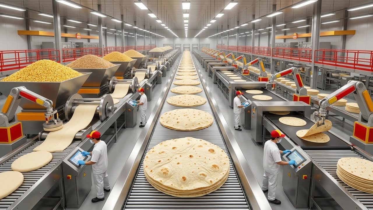 Inside a Mission Tortilla Factory: From Milled Corn & Wheat to Soft Tortilla Wraps (Full Process)