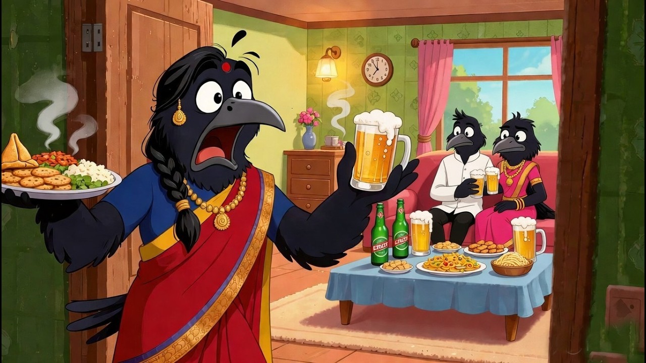 ताऊ  कौवा ने बेचा कौवा बहु को  Uncle crow sold the crow to his daughter-in-law  #HindiCartoon