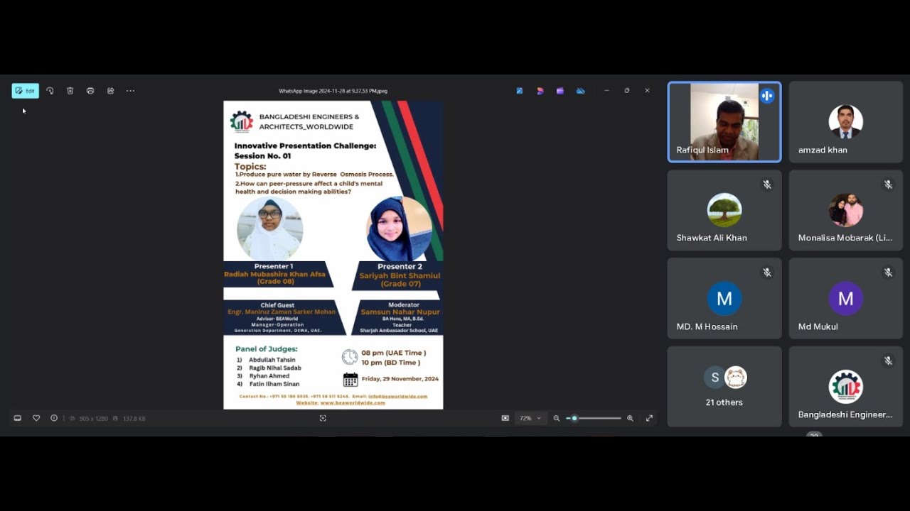 Innovative Presentation Challenge: Session No. 01: Organized by BEAWorld