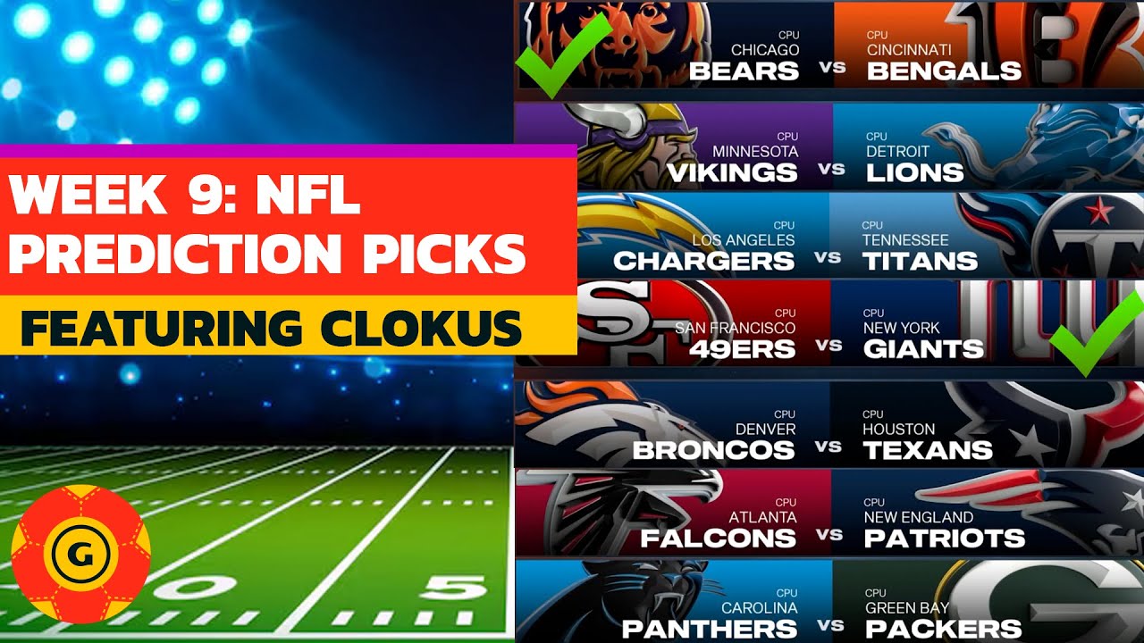 2025 NFL Expert Picks: Week 9 Predictions on lock thanks to @itsclokus ✅