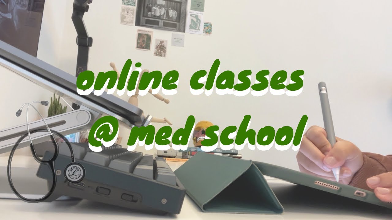 join me in med school online classes realtime 👩‍⚕️ | apple pencil asmr w/ nature sounds