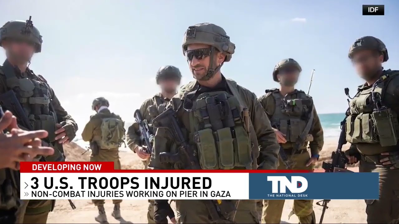 3 US soldiers on Gaza pier mission sustain non-combat injuries