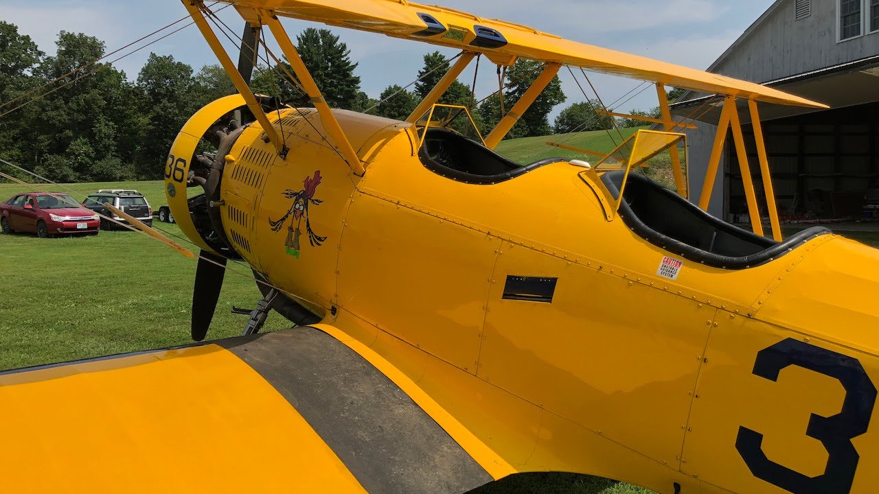 POV Flight in a 1941 Navy N3N-3 Trainer Biplane 