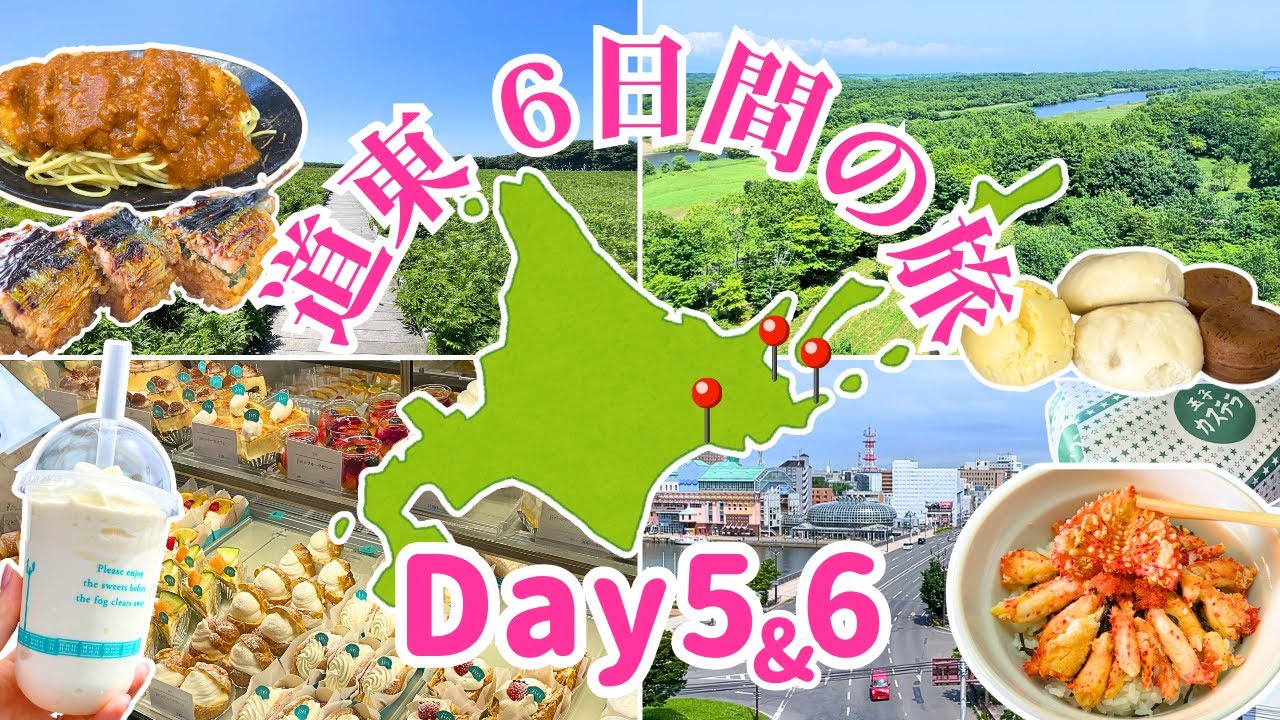 【北海道・道東旅行5・6日目】サーモン科学館・根室グルメ＆最東端納沙布岬｜釧路散歩｜スパカツ・つぶ焼・さんまんま🦀🍝🐟🍦