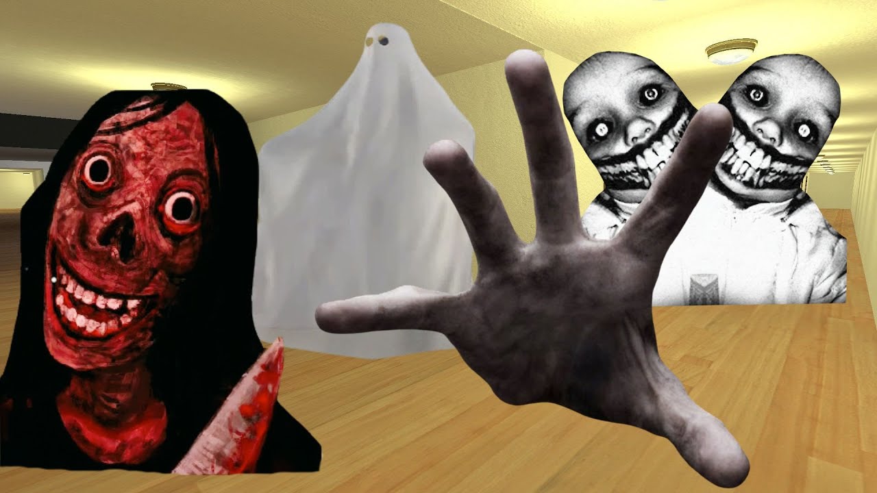 Crazy Frog, Yoshie, Monkey Suit & Ghost Sun Nextbots Are Hunting Me In One Hallway (Gmod)