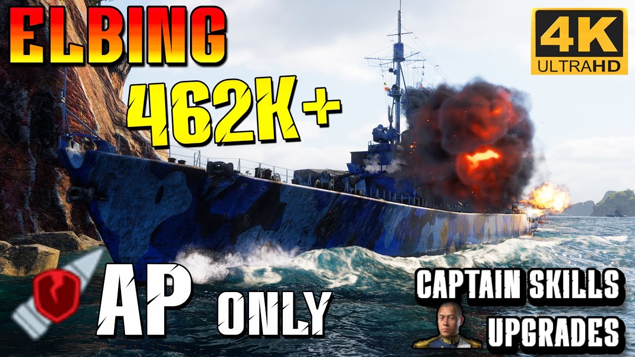 Elbing: 462K with AP only - World of Warships