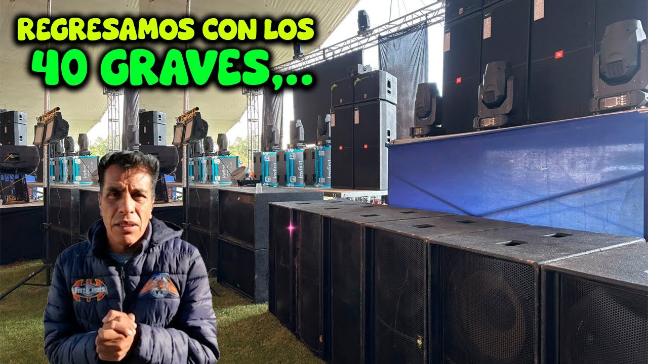 TOCADA GRANDISIMA... para 800 personas en un campo de futbol , MONTAMOS LOS 40 GRAVES...