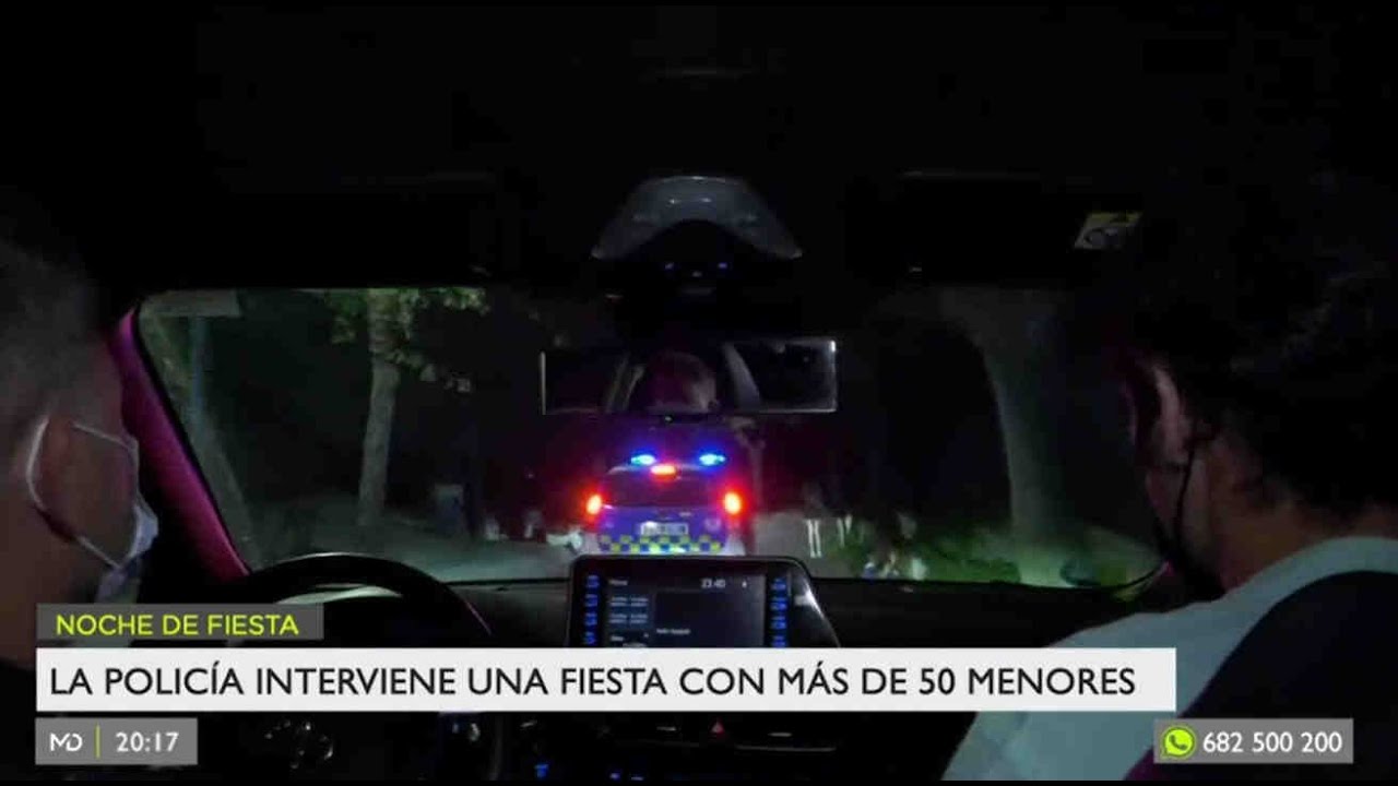 Patrulla nocturna de la Policía local de San Sebastián de los Reyes
